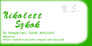 nikolett szkok business card